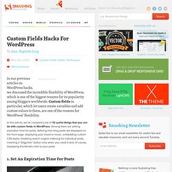 Custom Fields Hacks For WordPress