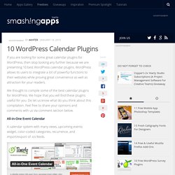 10 Wordpress Calendar Plugins