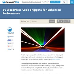 25 WordPress Code Snippets for Enhanced Performance