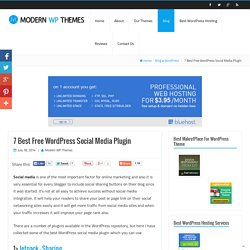 7 Best Free WordPress Social Media Plugin - Modern WP Themes