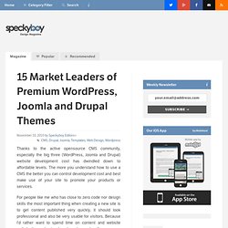 15 Market Leaders of Premium Wordpress, Joomla and Drupal Themes