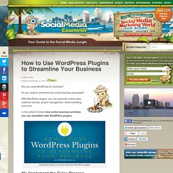 How to Use WordPress Plugins to Streamline Your Business
