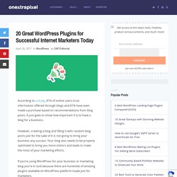 20 Great WordPress Plugins for Successful Internet Marketers Today