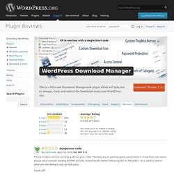 Support » WordPress Download Manager