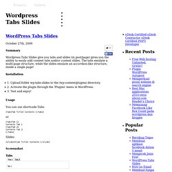 Wordpress Tabs Slides
