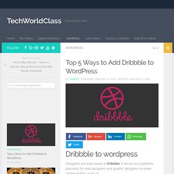 Top 5 Ways to Add Dribbble to WordPress
