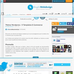 Thème Wordpress : 5 Templates E-Commerce - wordpress-ecommerce