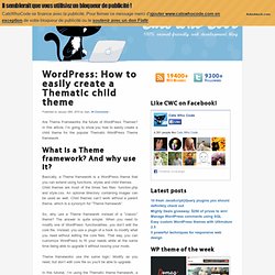 WordPress: How to easily create a Thematic child theme - CatsWhoCode.com