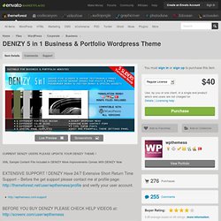 DENIZY 5 in 1 Business &amp; Portfolio Wordpress Theme - WordPress