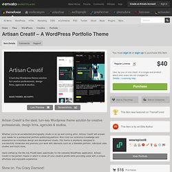Artisan Creatif – A WordPress Portfolio Theme