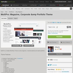 MultiPro: Magazine, Corporate &amp Portfolio Theme