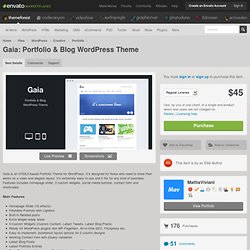 Gaia Wordpress Portfolio Theme