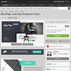 MicroPage - Responsive One Page Wordpress Theme