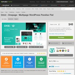 Omni - Onepage / Multipage WordPress Parallax Flat