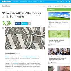 10 Free WordPress Themes for Small Businesses