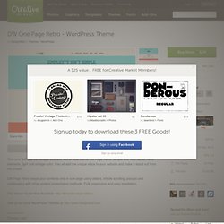 DW One Page Retro - WordPress Theme ~ WordPress Themes on Creative Market