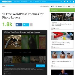10 Free WordPress Themes for Photo Lovers