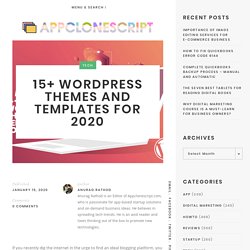 15+ WordPress Themes and Templates for 2020