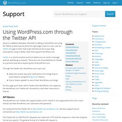 Using WordPress.com through the Twitter API