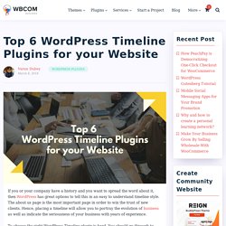 Top 6 WordPress Timeline Plugins for your Website 2021