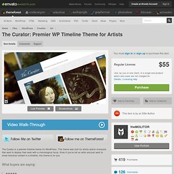 The Curator: Premier WP Timeline Theme for Artists