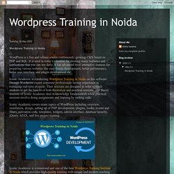 Best Wordpress training in Noida