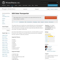 SEO Data Transporter
