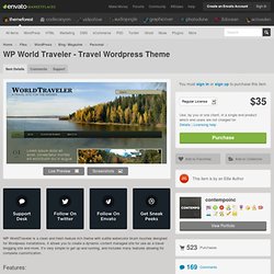 WP World Traveler - Travel Wordpress Theme