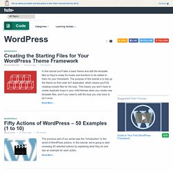 WordPress - Tuts+ Code Category