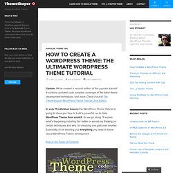 How To Create a WordPress Theme