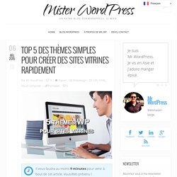 Thèmes WordPress pour sites vitrines simples