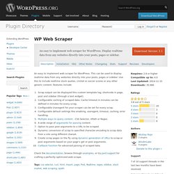 WP Web Scraper