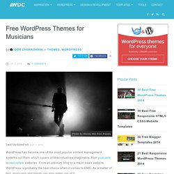 Free WordPress Themes for Musicians - Webdesigncone