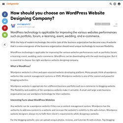 How should you choose an WordPress Website Designing Company?