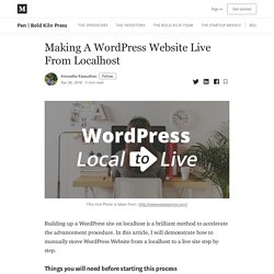 Making A WordPress Website Live From Localhost - Pen