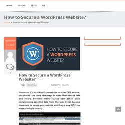 How to Secure a WordPress Website? - Managed Hosting UK