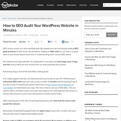 How to SEO Audit Your WordPress Website in Minutes