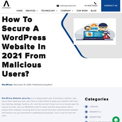 Best WordPress Website Security Tips in 2021
