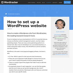 How to set up a WordPress website