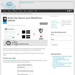 Secure your WordPress website