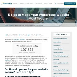 5 Tips to Make Your WordPress Website Most Secure.