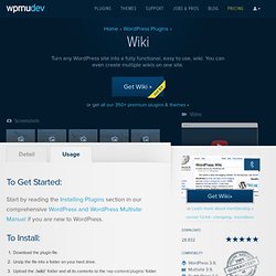WordPress Wiki Plugin