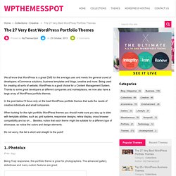 The 27 Very Best WordPress Portfolio Themes