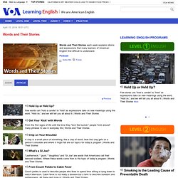 Words and Their Stories - VOA - Voice of America English News