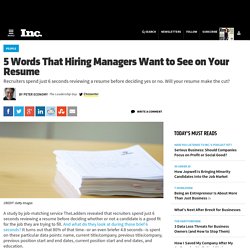 5 Words That Hiring Managers Want to See on Your Resume