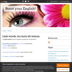 Link words: les mots de liaison - Boost your English!