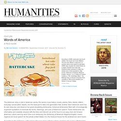 HUMANITIES Magazine: September/October 2011: Words of America: A Field Guide