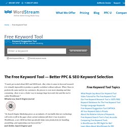 The Free Keyword Tool from WordStream - Free Keywords for SEO, AdWords, & Blogging