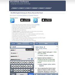 WordWeb iPhone Dictionary and Thesaurus