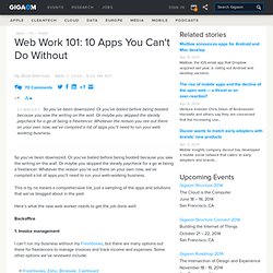 Web Work 101: 10 Apps You Can’t Do Without «